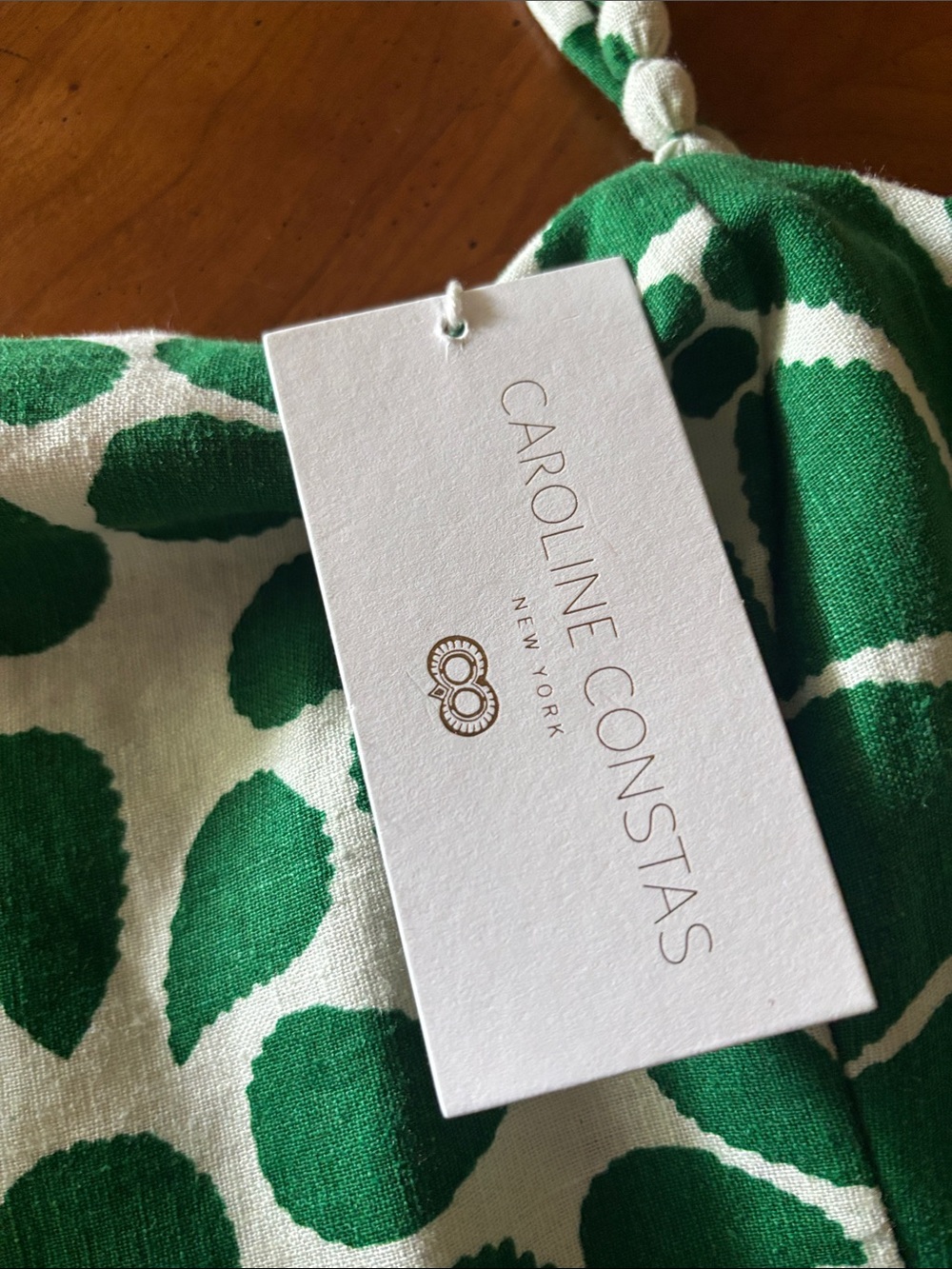 Caroline Constas Green and White Floral Midi Dress - Picture 5 of 8